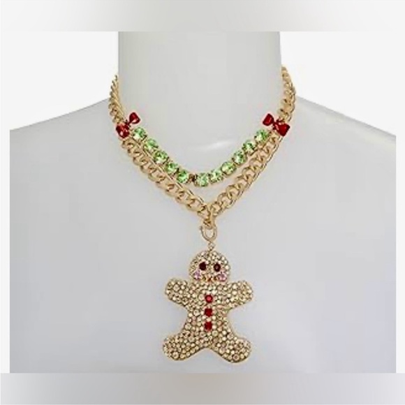 NWT Betsey Johnson gingerbread necklace - Picture 2 of 4